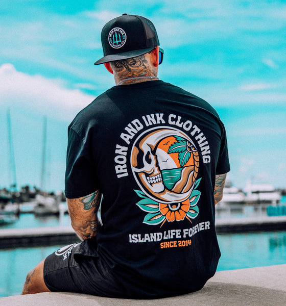 New "Island Life Forever" shirt-Black