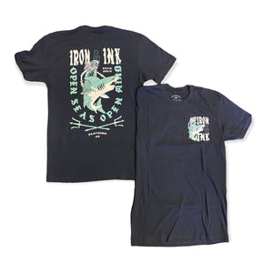 "Restocked" shark/skull unisex t-shirt- Graphite Black