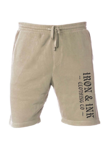 IIF Unisex Pigment Dyed Sweat Shorts- Tan
