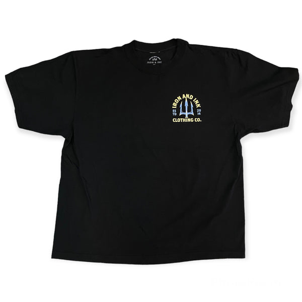 New "Poseidon" (Heavy Wt/Streetwear style) oversized unisex shirt-Black